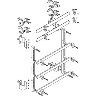 ABN Sammelschienenmodul tief 185mm mit CU 30x10mm 5polig 150mm MTSC27965