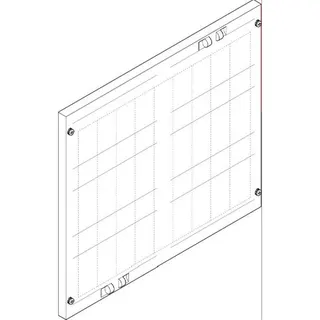 ABN Abdeckplatte 500x450mm 2FB/3RE 60mm NH00-Leisten 70mm FAP23703N