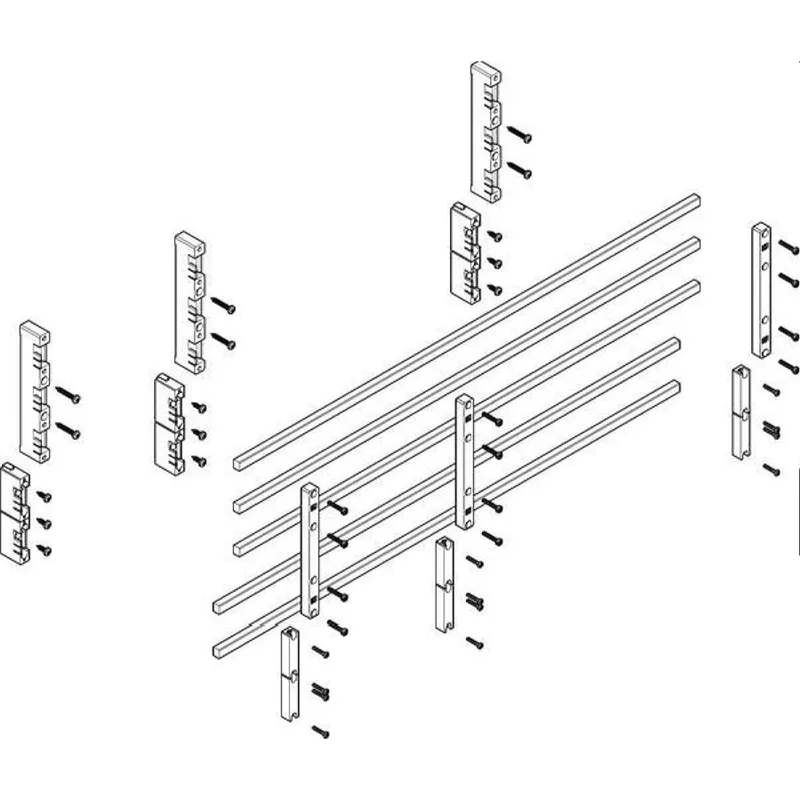 ABN Sammelschienenmodul flach 60mm mit CU 12x10mm 5polig 32mm MFSC33635