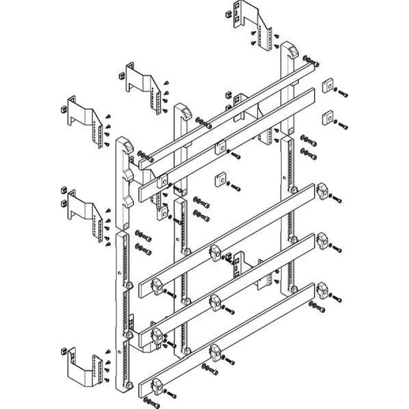 ABN Sammelschienenmodul flach 185mm mit CU 50x10mm 5polig 150mm MFSC38985