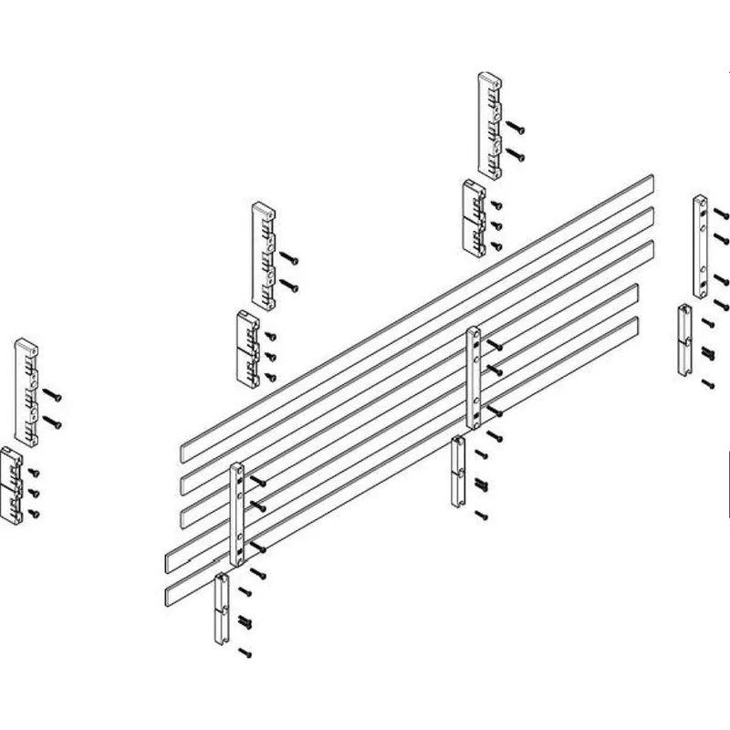 ABN Sammelschienenmodul flach 60mm mit CU 30x5mm 5polig 32mm MFSC43645
