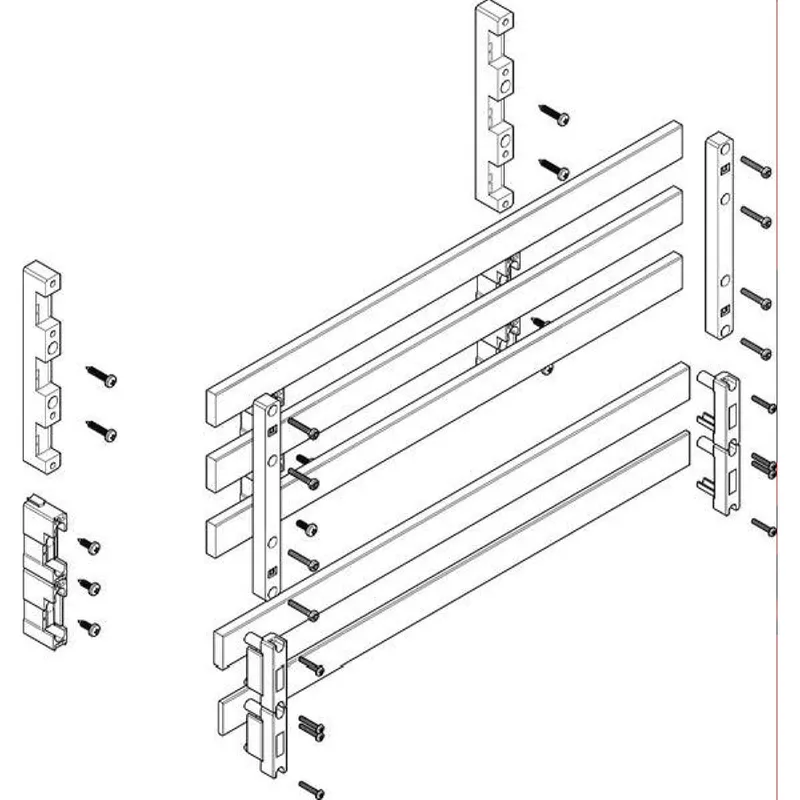 ABN Sammelschienenmodul tief 60mm mit CU 30x10mm 5polig 70mm MTSC23765
