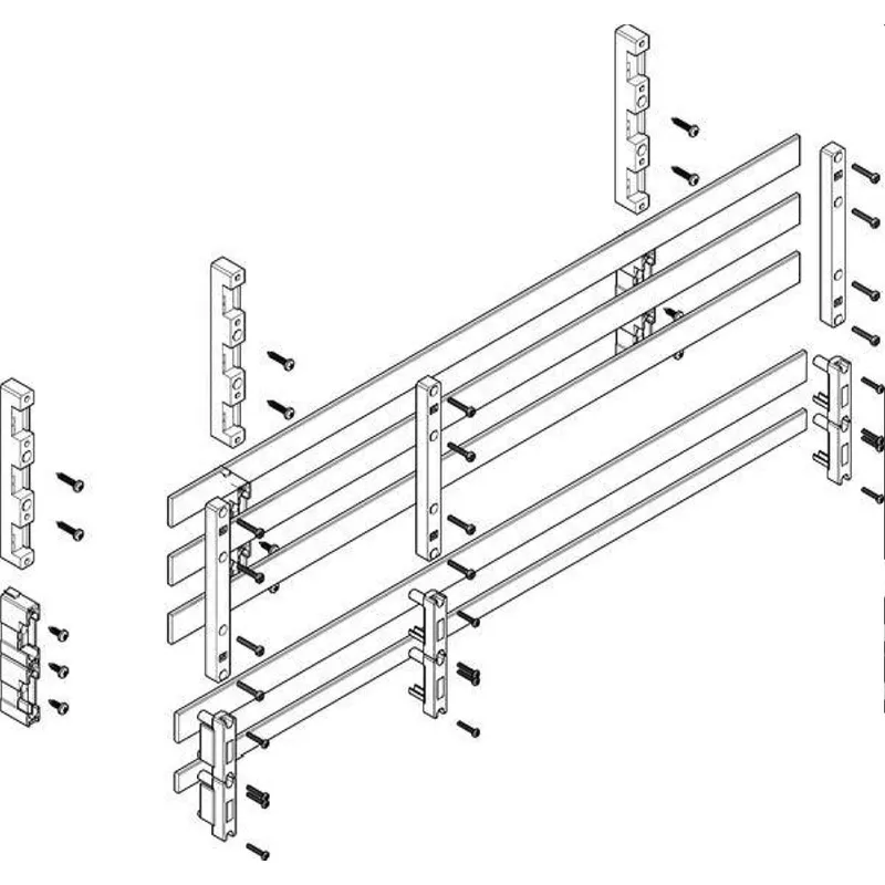 ABN Sammelschienenmodul tief 60mm mit CU 30x5mm 5polig 70mm MTSC33745