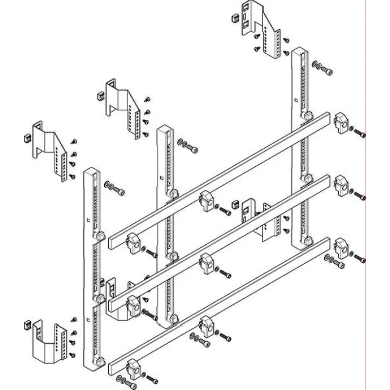 ABN Sammelschienenmodul tief 185mm mit CU 30x10mm 3polig 150mm MTSC35963