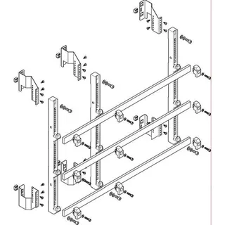 ABN Sammelschienenmodul tief 185mm mit CU 30x10mm 3polig 150mm MTSC35963