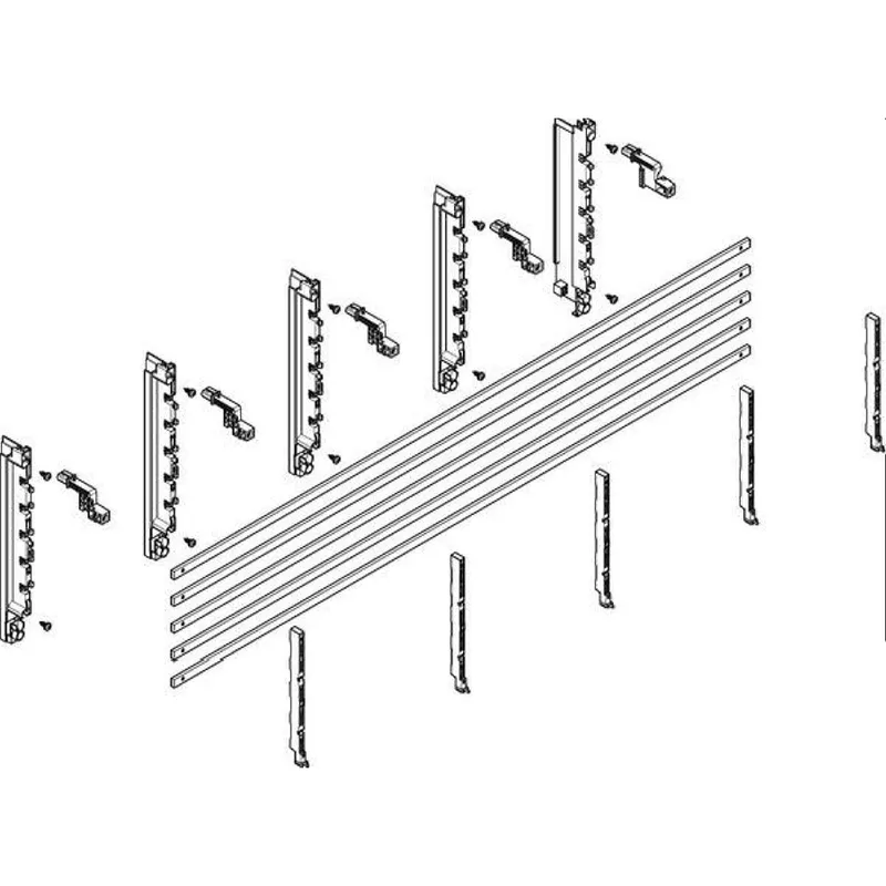 ABN Sammelschienenmodul tief 40mm mit CU 12x5mm 5polig 70mm MTSC42515