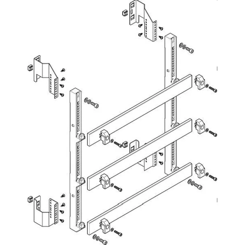 ABN Sammelschienenmodul tief 185mm mit CU 50x10mm 3polig 150mm MTSC25983