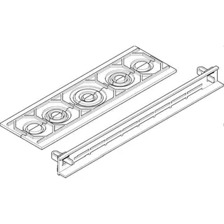 ABN ESPRO Leitungseinf. als Rohrflansch ULP5 12xM25,f. UP/HW-Flachverteil. ULP5