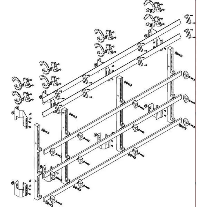 ABN Sammelschienenmodul tief 185mm mit CU 30x10mm 5polig 150mm MTSC57965