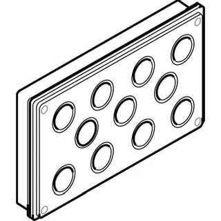 ABN Leitungseinführungsplatte S/SF/SP_22x25,5mm m.Adapter GLP20