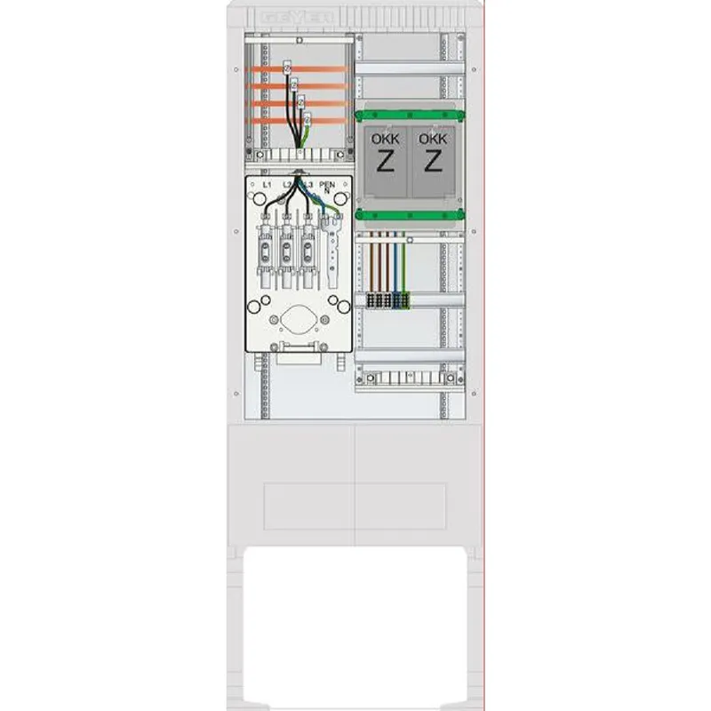 ABN Zähleranschlusssäule 2 eHz 4p HLAK 25qmm IP54 ZP-Abd. HAK SZ175EE2403
