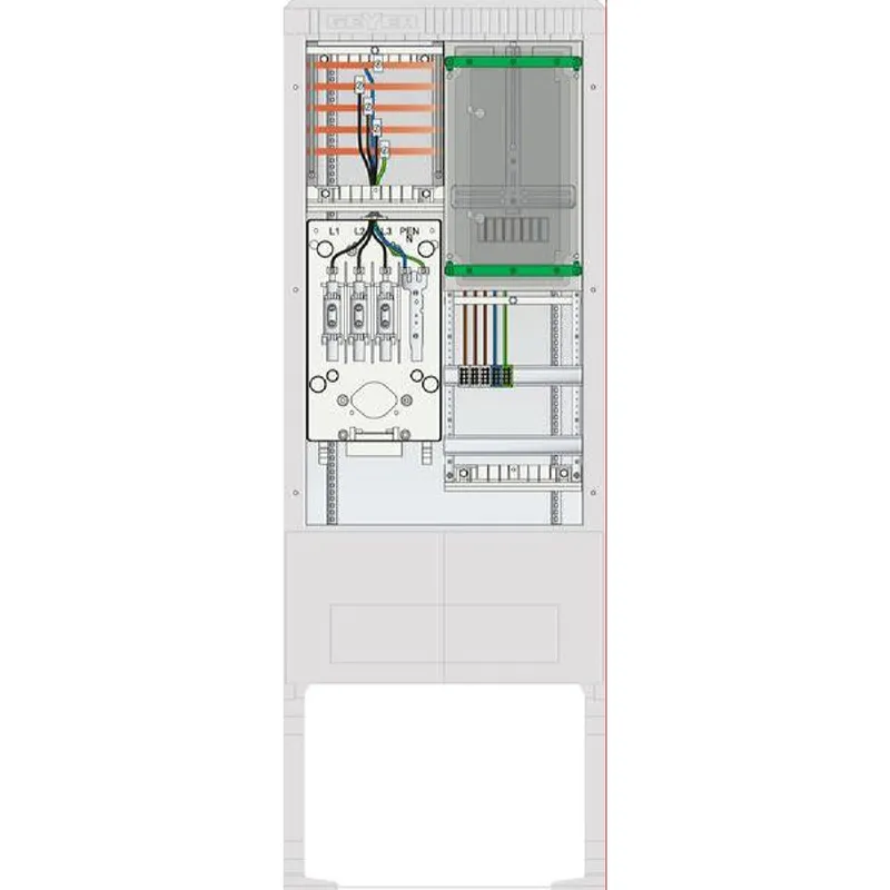 ABN Zähleranschlusssäule 1ZP 5p HLAK 25qmm IP54 ZP-Abd. HAK SZ175ZZ1503