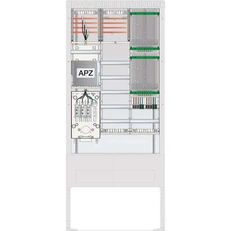ABN Zähleranschlusssäule 2ZP Vert.5R APZ 4p HLAK 25qmm ZP-A. HAK SZ207ZA2403R