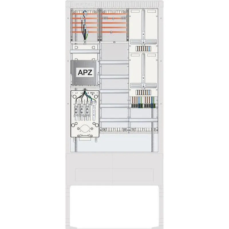 ABN Zähleranschlusssäule 2ZP Vert.5R APZ 5p HLAK 25qmm HAK SZ207ZA2502R