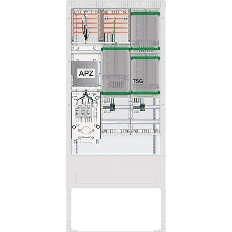 ABN Zähleranschlusssäule 2ZP TSG APZ 5p IP54 ZP-Abd. HAK ZSK SZ207ZA2516