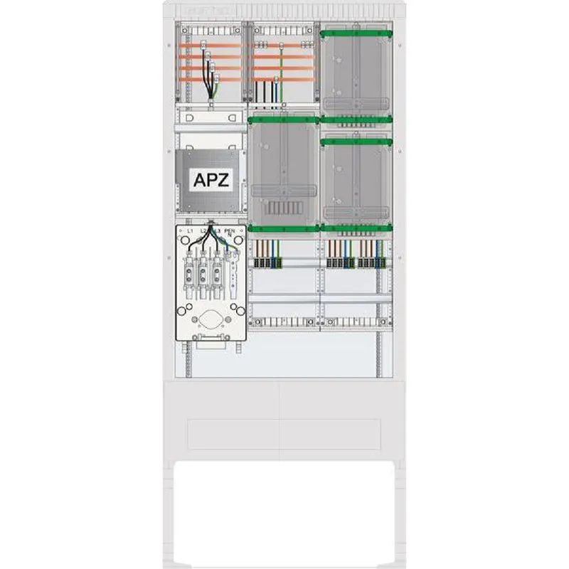 ABN Zähleranschlusssäule 3ZP APZ 4p HLAK 25qmm IP54 ZP-Abd. HAK SZ207ZA3403