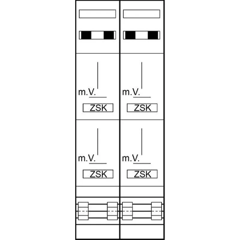 ABN Zählerfeld 4Z 3Pkt. 12x40A 5pol BxH:500x1350mm Z29140L