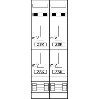 ABN Zählerfeld 4Z 3Pkt. 12x40A 5pol BxH:500x1350mm Z29140L