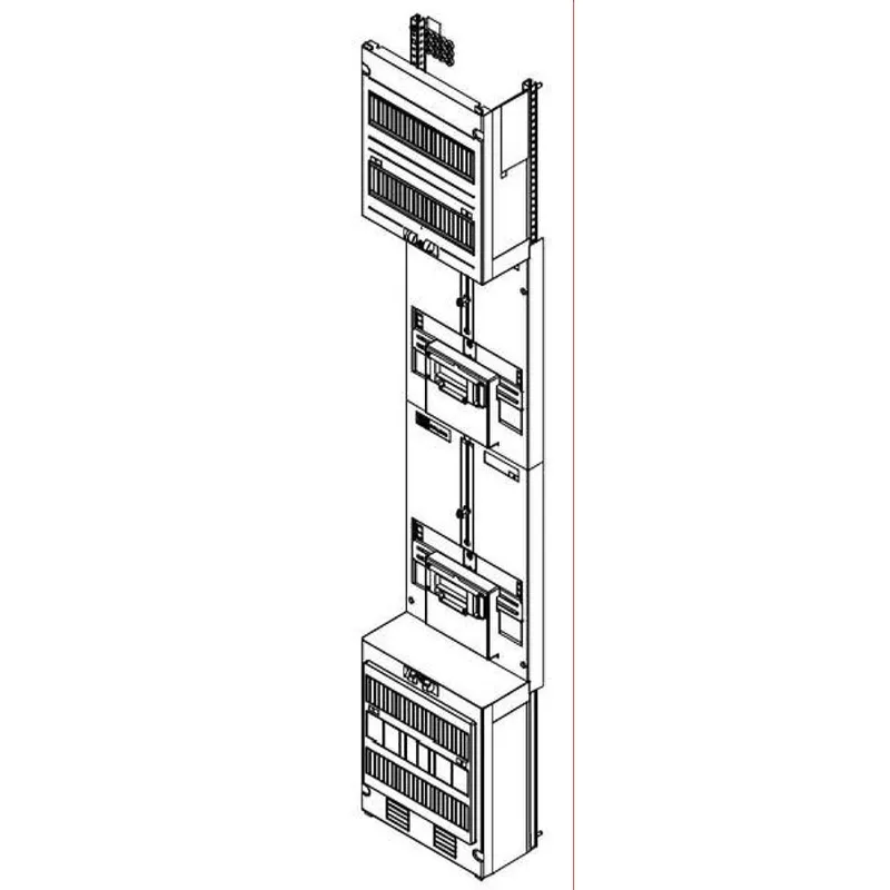 ABN Zählerfeld 2R 3Pkt. 5pol BxH:250x1350mm Z19002L