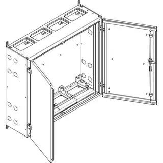 ABN Wandgehäuse geerdet IP55 1090x990x340mm NT46E