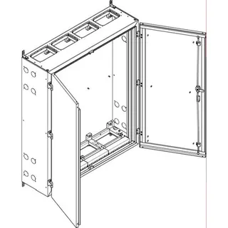 ABN Wandgehäuse geerdet IP55 1090x1290x340mm NT48E