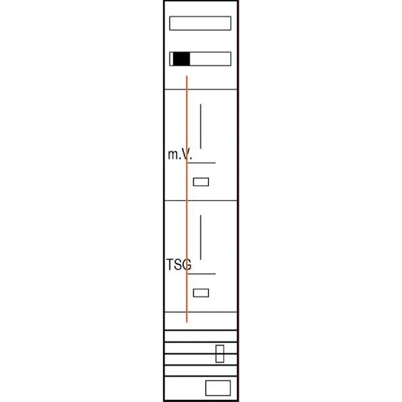ABN Zählerfeld 3Pkt 1Z 1T 5polig 250x1350mm Z19710Z