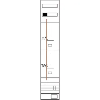 ABN Zählerfeld 3Pkt 1Z 1T 5polig 250x1350mm Z19710Z