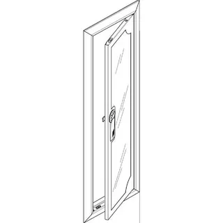 ABN ESPRO Blendrahmen mit Sichttüre GBRU15TS f. UP-Flachverteiler 1x5reihig GBRU15TS
