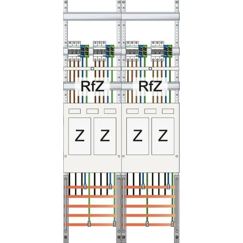 ABN Zählerfeld eHZ 4Z mit sperrbarem HS 5polig EZ27240