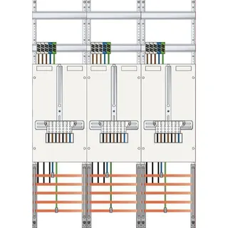 ABN Zählerfeld 3Pkt 3Z Klemmstein/ZSK 5polig 750x1050mm Z37530