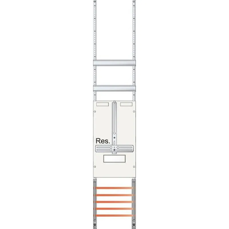 ABN Zählerfeld 3Pkt 1R 0VT unbest. 5polig 250x1350mm ZV19001