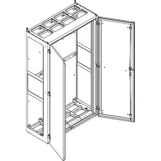 ABN Standgehäuse NS412EB BxHxT:1090x1890x500mm-offen Br.4 NS412EB