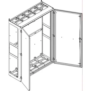 ABN Standgehäuse NS512EB BxHxT:1340x1890x500mm-offen Br.5 NS512EB