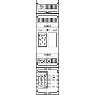 ABN eHZ-Wandlerfeld EW17X430N NH00-Zug./100A LTS 250x1050mm EW17X430N