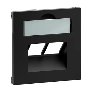 Legrand Abdeckung SEANO 2x RJ45 f.Datendosen sw