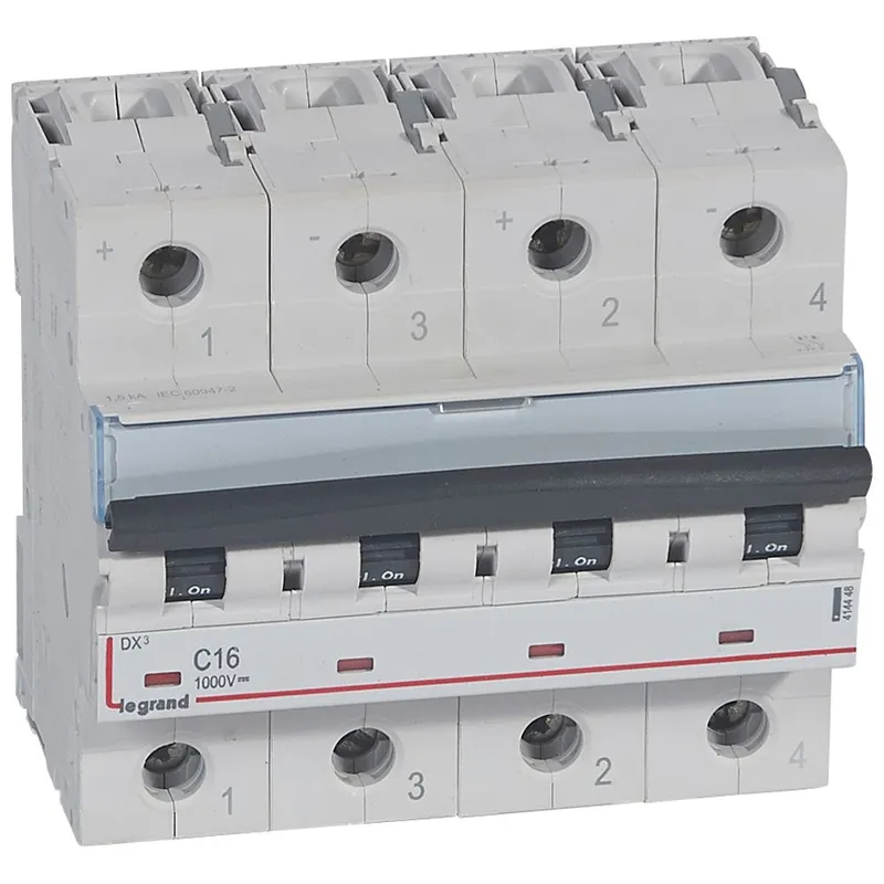 Legrand Leitungsschutzschalter DX3 1000V DC 16A 2-pol.4 Module
