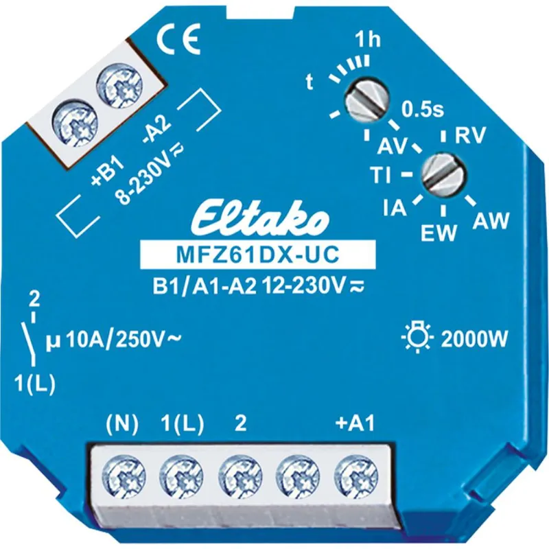 Eltako Multifunktionszeitrelais MFZ61DX-UC 1 S 10A für Doseneinbau
