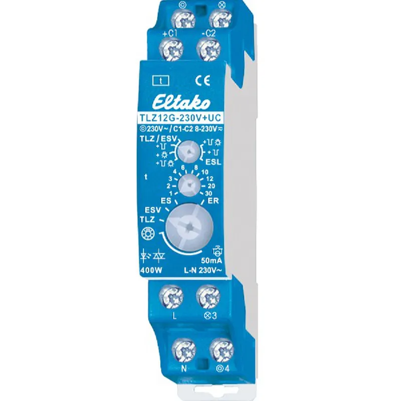 Eltako Treppenlicht-Zeitschalter TLZ12G-230V+UC geräuschlos 400W
