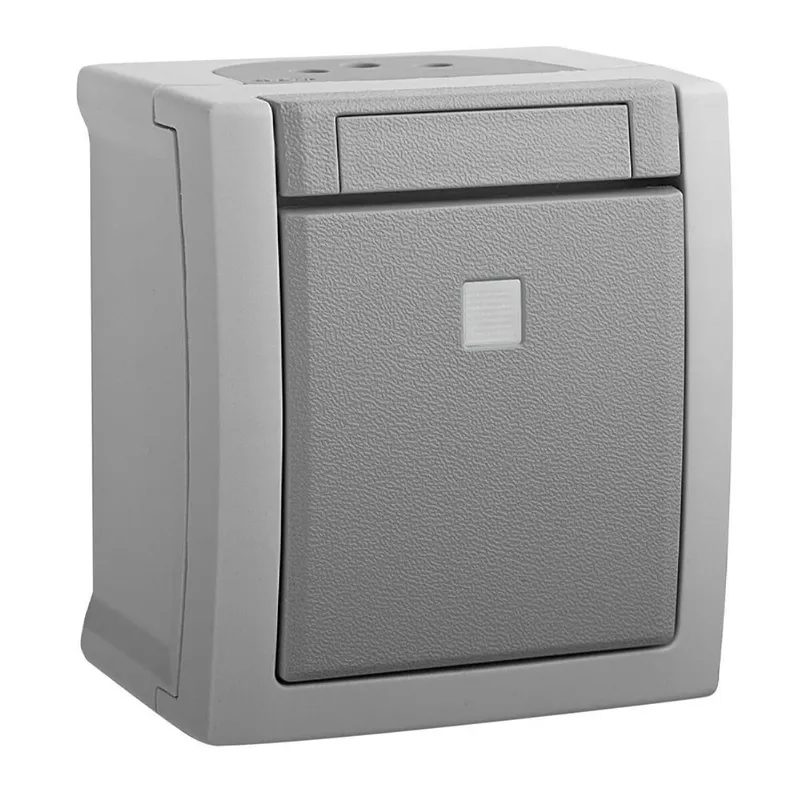HHG Pacific Taster beleuch. FR-Aufputz IP54 90591014-DE transparente Kalotte