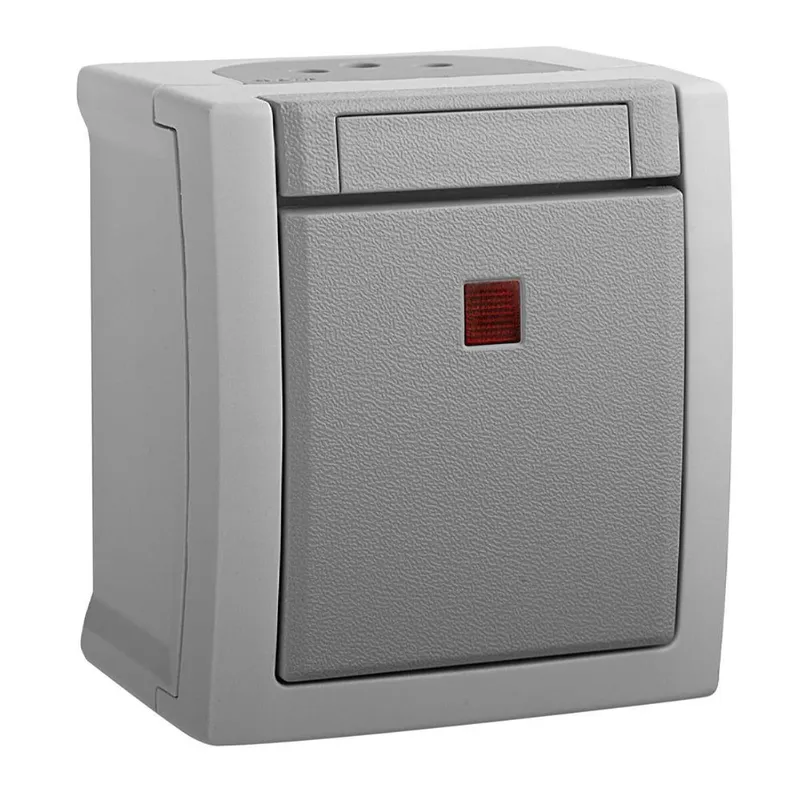 HHG Pacific Kontroll-/Ausschalter FR-AP IP54 90591028-DE beleuchtet rote Kalotte 2pol