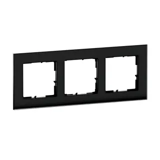 Legrand Rahmen SEANO Natura 3-f.Black Smoked Glass