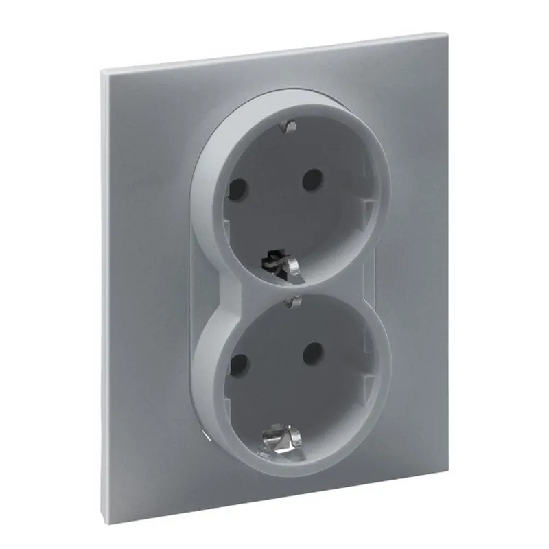 Legrand Steckdose SCHUKO SEANO 2-f.Steckklemmen AL