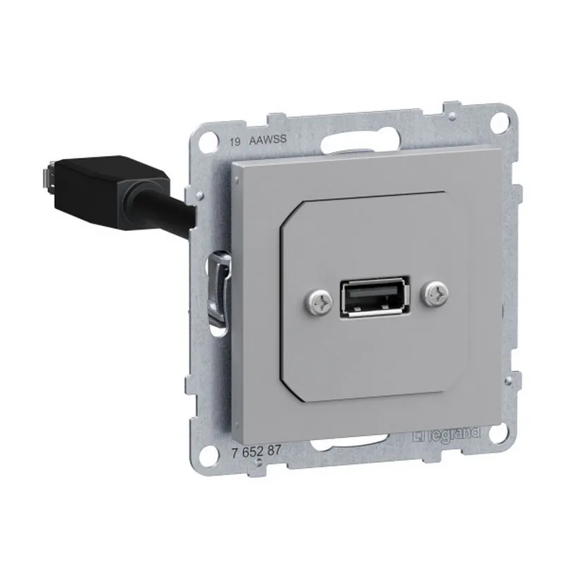 Legrand Datendose SEANO USB m.Kabel USB 3.0 15cm AL