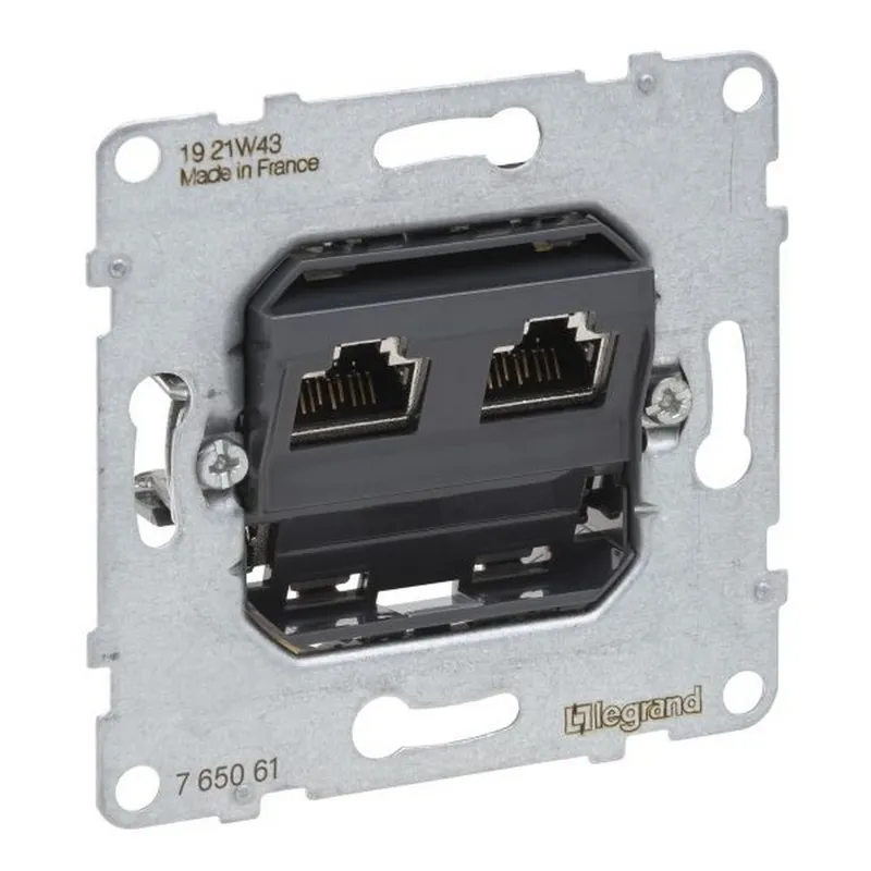 Legrand Einsatz SEANO Datendo.2xRJ45 Kat.6A UTP