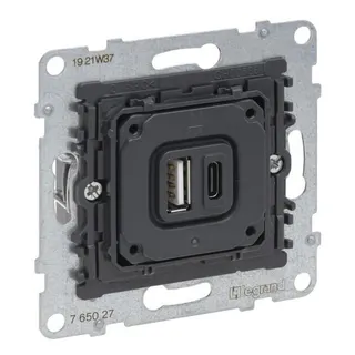 Legrand Einsatz SEANO 2-f.USB-LadeSDO Typ A+C m.3A b.5V