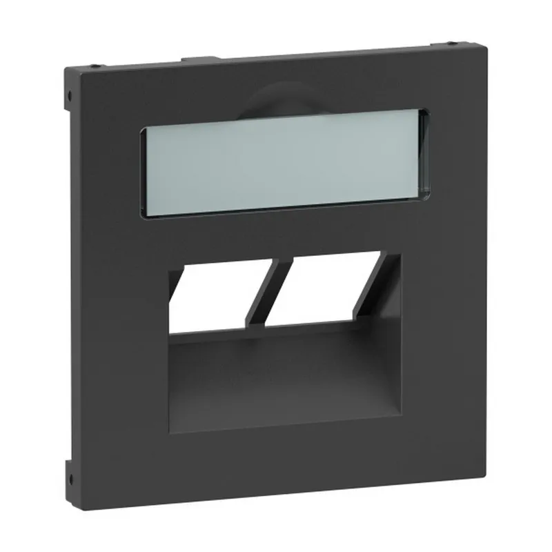 Legrand Abdeckung SEANO 2x RJ45 f.Datendosen anthr