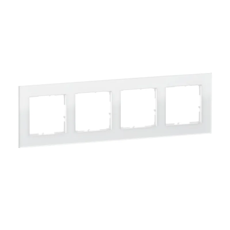Legrand Rahmen SEANO Natura 4-f.White Glass