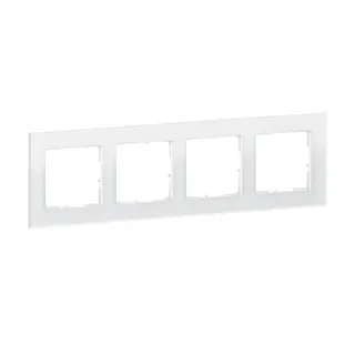 Legrand Rahmen SEANO Natura 4-f.White Glass