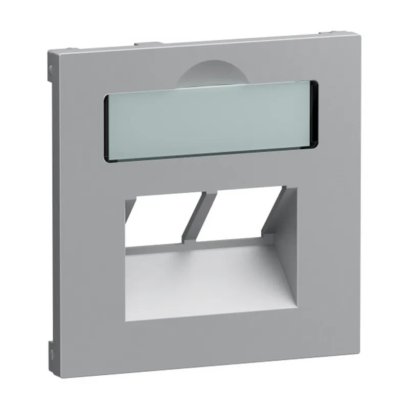 Legrand Abdeckung SEANO 2x RJ45 f.Datendosen alu