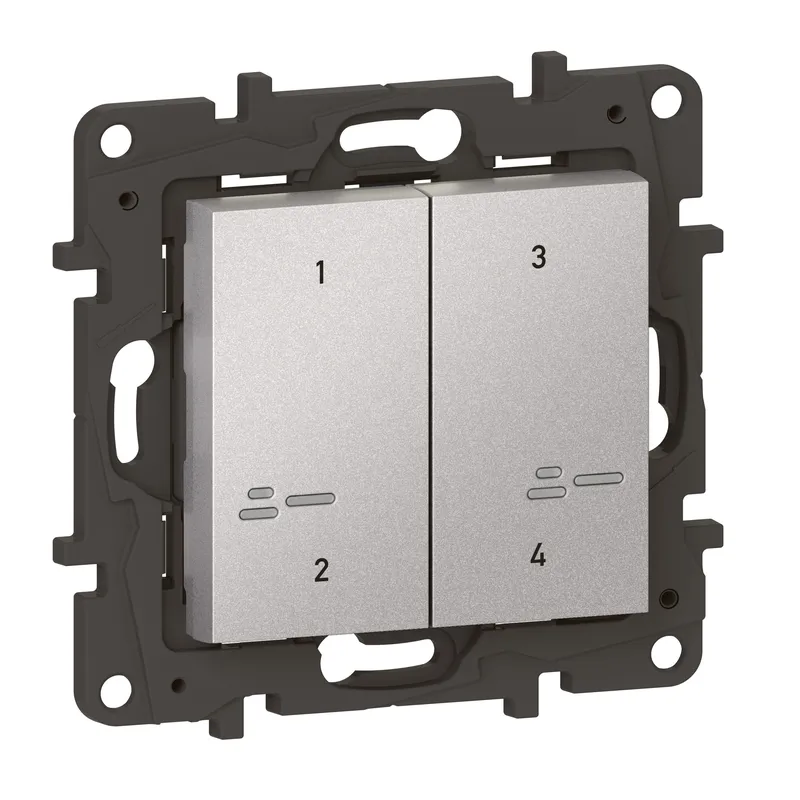 Legrand Szenentaster 863704 Niloe Step Netatmo 4-f.Alu